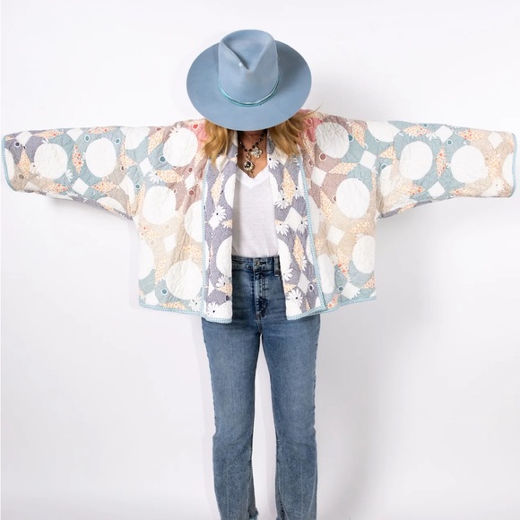 Lady Lancaster “Aunt Ethel” Vintage Quilt Shawl Collar Jacket - Picture 6 of 13